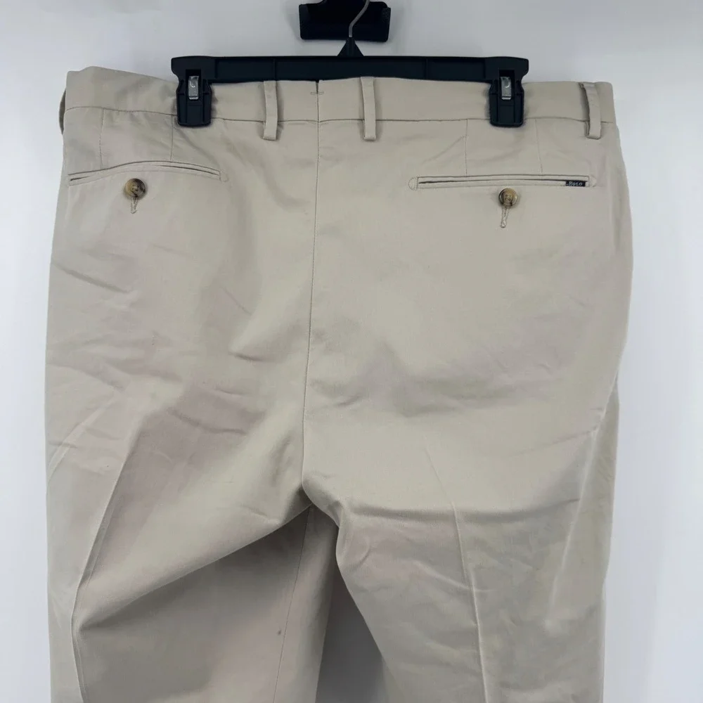 Polo Ralph Lauren Mens Tan Khaki Stretch Straight Fit Chino Pants 36x32
